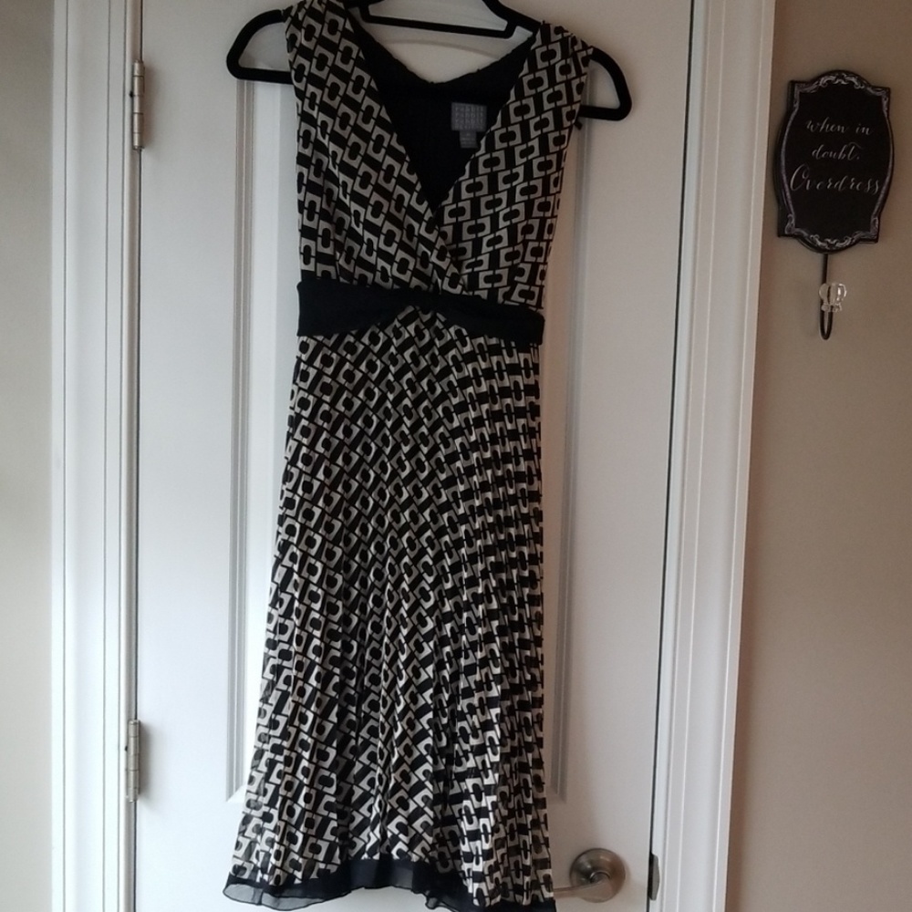 Black and cream dress